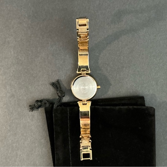 Anne Klein Diamond Gold-Tone Bangle Watch – Mother of Pearl Dial Elegant - Picture 3 of 3